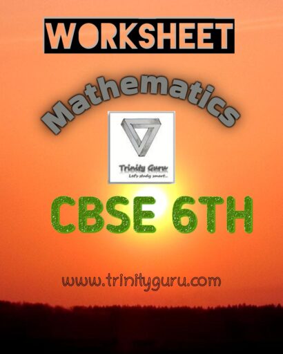 Worksheet CBSE 6th Mathematics 2